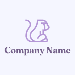 Monkey logo on a Ghost White background - Animali & Cuccioli