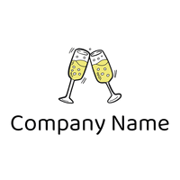 Champagne glass on a White background - Nourriture & Boisson