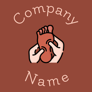 Foot massage logo on a Mojo background - Spa & Estética