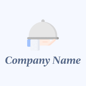 Waiter logo on a Alice Blue background - Essen & Trinken