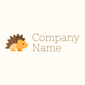 Hedgehog logo on a Floral White background - Tiere & Haustiere