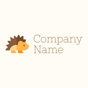 Hedgehog logo on a Floral White background - Animales & Animales de compañía