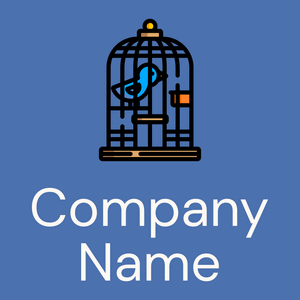 Bird cage on a Steel Blue background - Animales & Animales de compañía