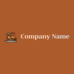 Thanksgiving logo on a Fiery Orange background - Nourriture & Boisson
