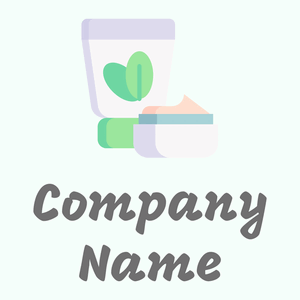 Cosmetics logo on a Mint Cream background - Moda & Beleza