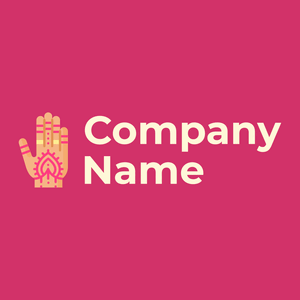 Mehndi logo on a Cerise background - Religión