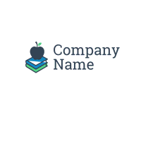 apple on a book pile logo - Éducation