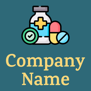 Pharmacy on a Chathams Blue background - Médicale & Pharmaceutique