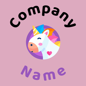 Unicorn logo on a Melanie background - Abstrato
