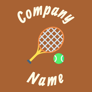 Tennis logo on a Mai Tai background - Spelletjes & Recreatie
