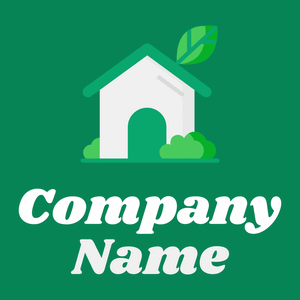 Eco home logo on a Tropical Rain Forest background - Abstract