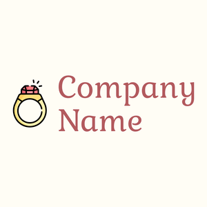 Diamond ring logo on a Floral White background - Mode & Beauté