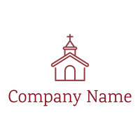 line Church on a White background - Religion et spiritualité