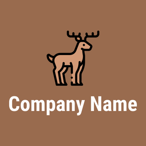 Deer on a Dark Tan background - Dieren/huisdieren