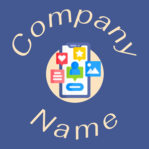 Social media logo on a Mariner background - Zakelijk & Consulting