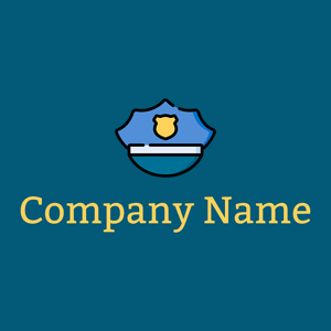 Hat logo on a Blue Lagoon background - Abstrato