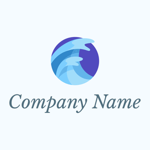 Wave logo on a Alice Blue background - Abstrait