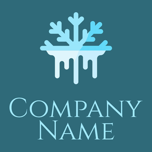 Defrost logo on a Chathams Blue background - Abstrato