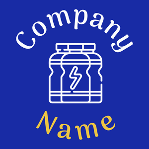 Energy drink logo on a Egyptian Blue background - Comida & Bebida