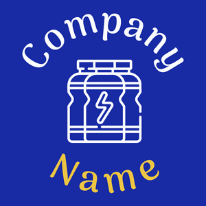 Energy drink logo on a Egyptian Blue background - Nourriture & Boisson