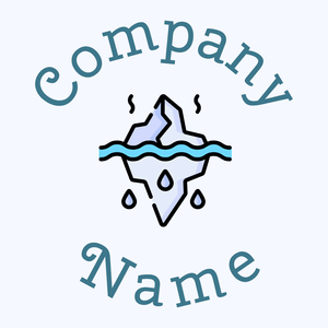 Ice logo on a Alice Blue background - Abstrato
