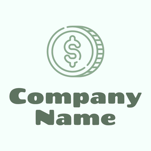Dollar coin logo on a Mint Cream background - Negócios & Consultoria