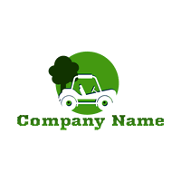Logotipo de vehículo todo terreno y árbol - Automobiles & Vehículos Logotipo