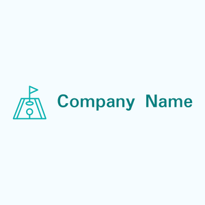 Mini golf logo on a Alice Blue background - Games & Recreation