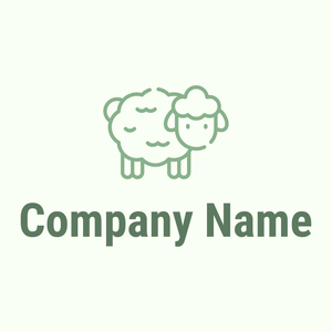 Sheep logo on a Ivory background - Agricultura