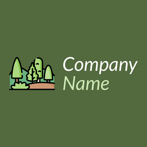 Forest on a Chalet Green background - Domaine de l'agriculture