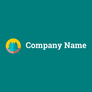 Forest on a Teal background - Domaine de l'agriculture