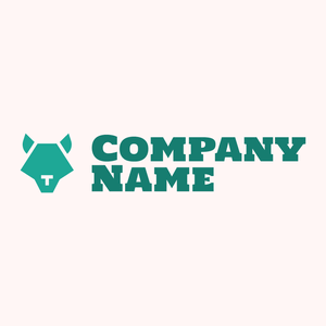 Wolf logo on a Snow background - Animales & Animales de compañía
