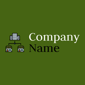 Franchise logo on a Verdun Green background - Handel & Beratung