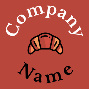 Croissant logo on a Medium Carmine background - Comida & Bebida