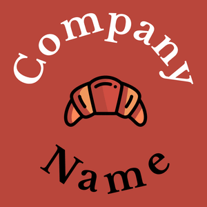 Croissant logo on a Medium Carmine background - Essen & Trinken