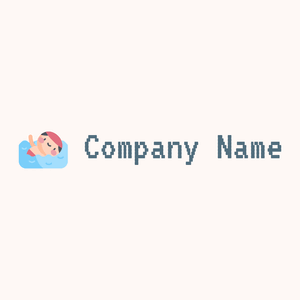 Swimmer logo on a Seashell background - Juegos & Entretenimiento