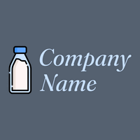Milk bottle logo on a Fiord background - Agricultura