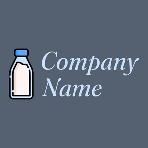 Milk bottle logo on a Fiord background - Agriculture