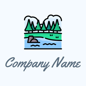 River logo on a Alice Blue background - Environmental & Green