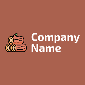 Log logo on a Sante Fe background - Milieu & Ecologie