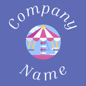 Merry go round logo on a Chetwode Blue background - Giochi & Divertimento