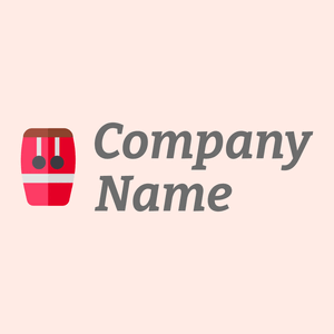 Conga drum logo on a beige background - Communauté & Non-profit