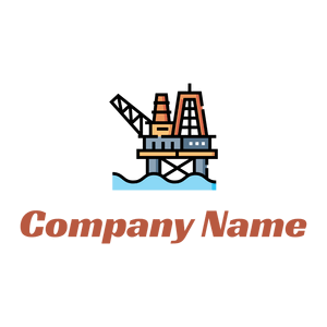 Oil rig on a White background - Deportes