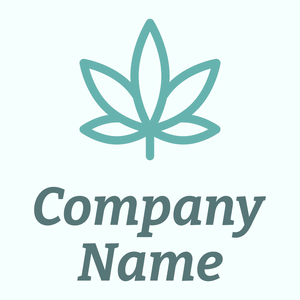 Marijuana logo on a Azure background - Agricultura