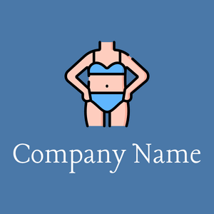 Human body logo on a Steel Blue background - Hospital & Farmácia