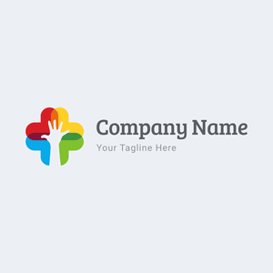 hand on 4 colored hearts logo - Comunidad & Sin fines de lucro