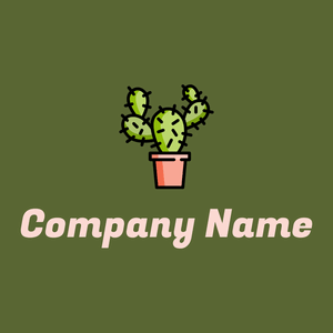Cactus logo on a Saratoga background - Bloemist