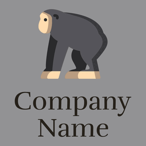 Chimpanzee on a Grey Suit background - Animais e Pets