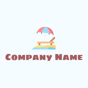 Sunbed logo on a Alice Blue background - Voyage & Hotel