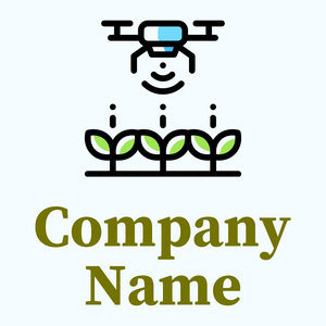 Smart farm on a Alice Blue background - Agricoltura